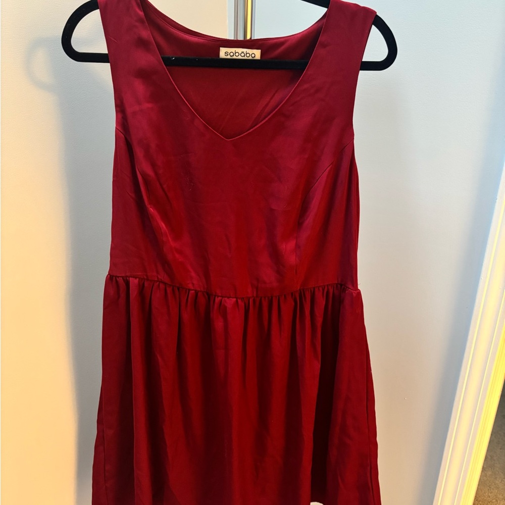 Sababa Red Sleeveless Dress